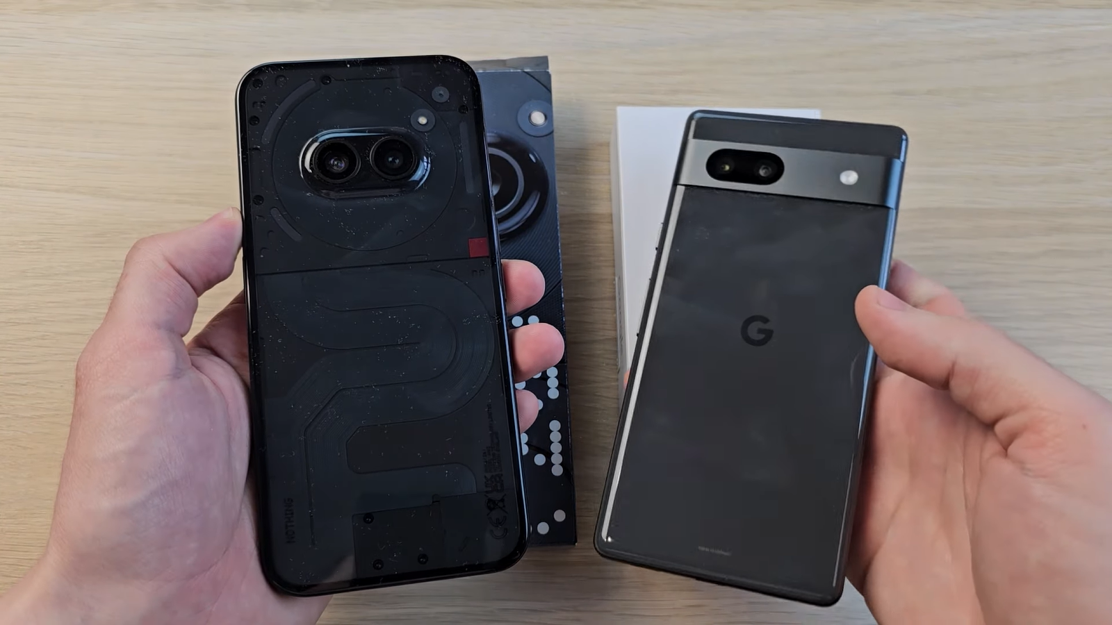 Смартфоны среднего класса Pixel 7A и Nothing Phone 2A сравнили