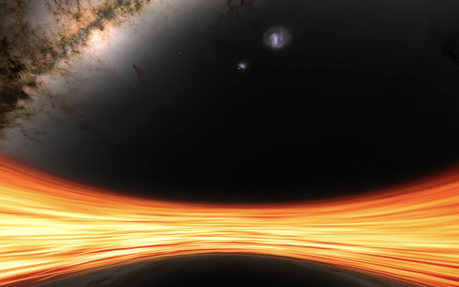 Что увидит человек, попавший в черную дыру? NASA визуализировало процесс в видео