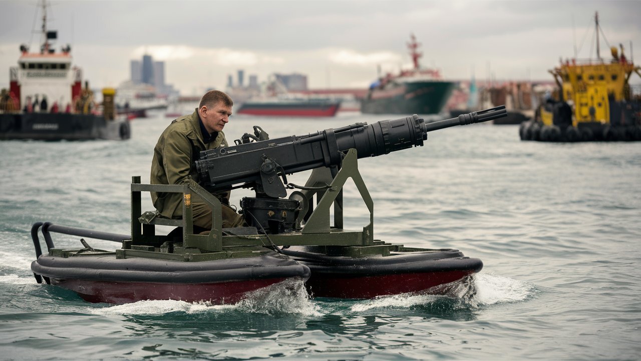 Россиянин модифицировал советский пулемет для защиты от катеров-камикадзе
