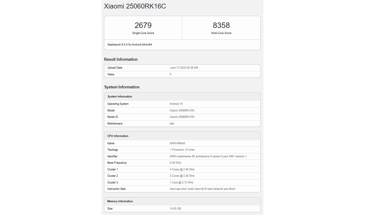 Флагман Xiaomi Redmi K80 Ultra прошёл тест Geekbench 2 7e918e4872eb1b93d634c2ea3a9b1739fdfa960a THE ASHGABAT TIMES