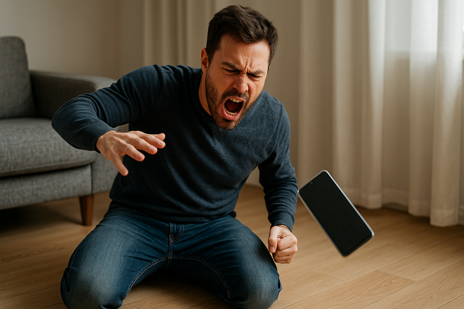 Каждый третий россиянин разбивал смартфон в приступе плохого настроения