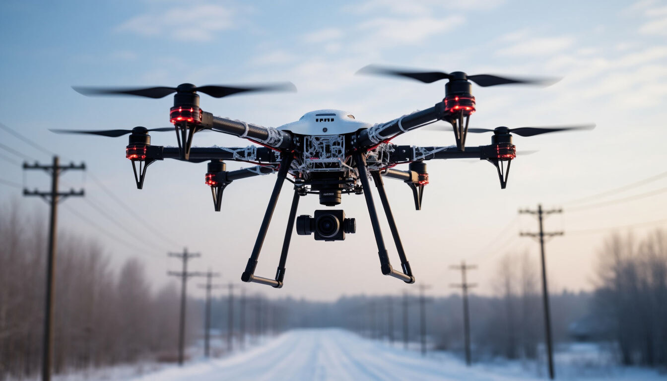 Пермские ученые создали дрон для защиты ЛЭП от обледенения