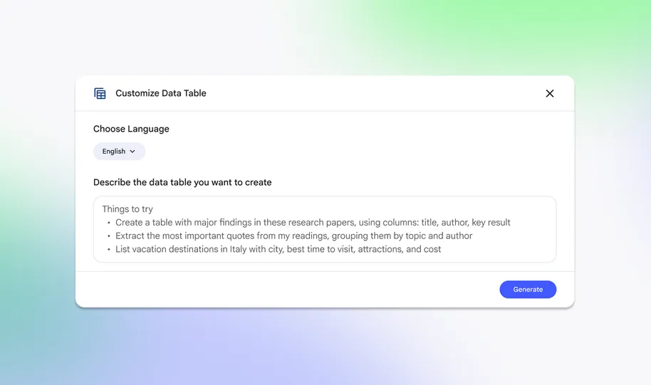 В Google NotebookLM появился «ИИ-аналог» Excel