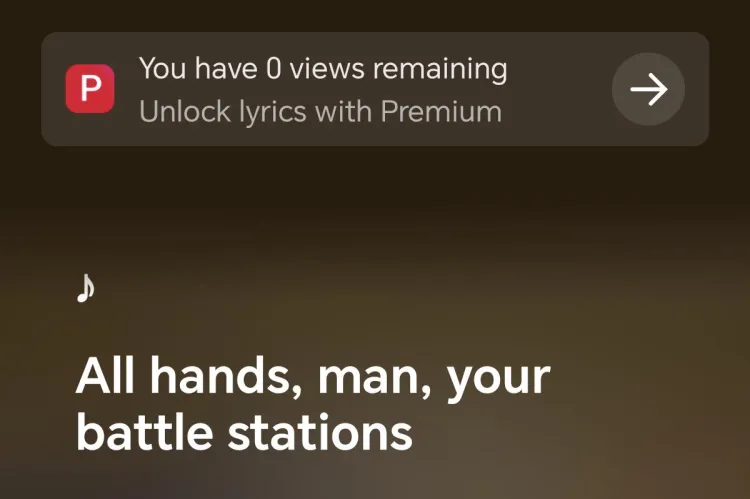 YouTube Music начал ограничивать просмотр текстов песен для людей без подписки