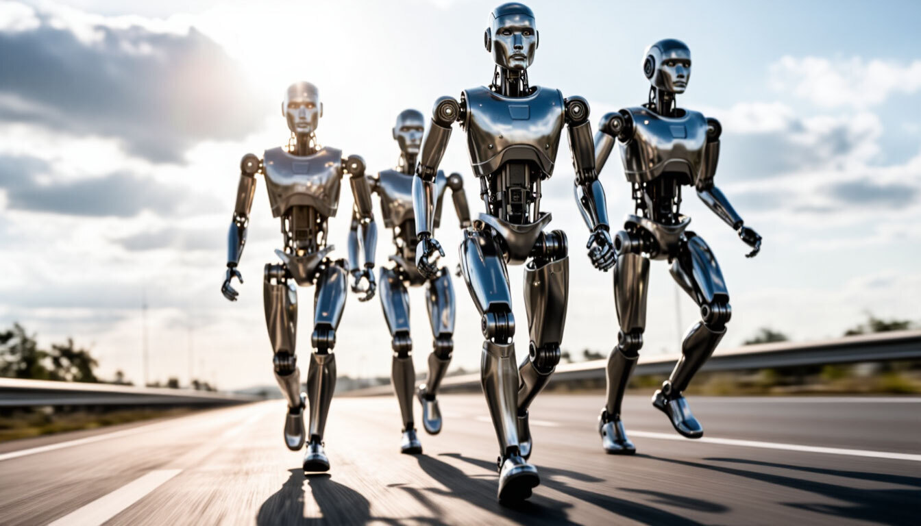 Гуманоидные роботы обогнали людей на полумарафоне в Пекине