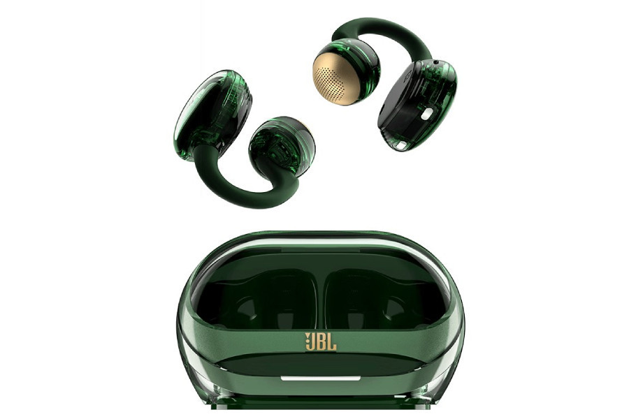 JBL выпустила «прозрачные» наушники-клипсы Soundgear Clips в зеленом цвете