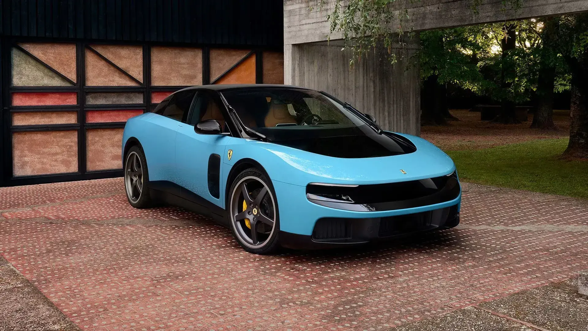 OLED Samsung, дизайн Джони Айва: Ferrari показала свой первый электрокар Luce