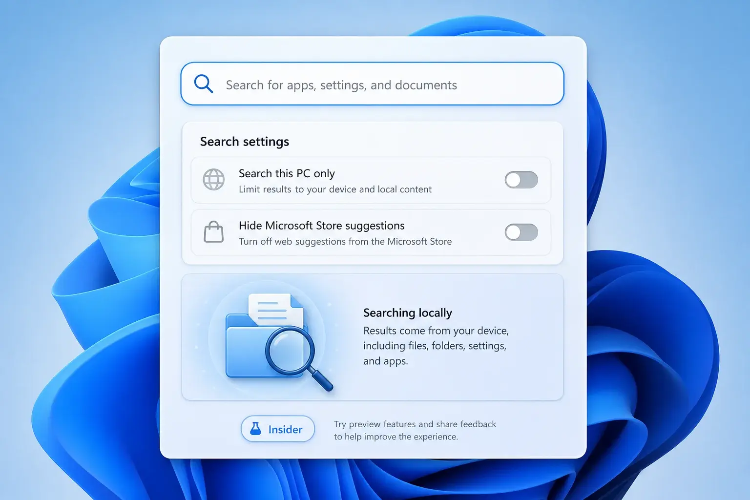 В Windows 11 дадут полностью отключить поиск через Bing