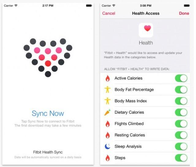 apple to fitbit sync