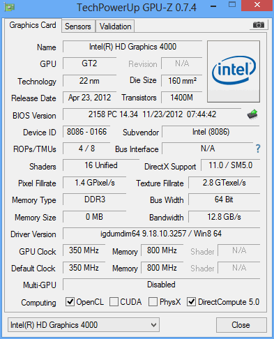 Встроенная графика Intel NUC DC53427HYE