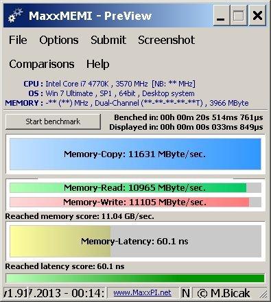 Результаты тестирования ECS Z87H3-AX GOLDEN в MaxxMEMI