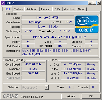 Разгон процессора Intel Core i7-3770K