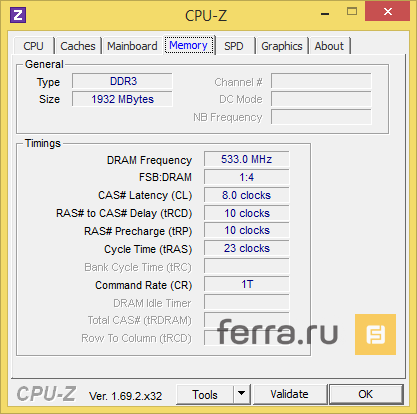 Характеристики оперативной памяти Acer Aspire Switch 10