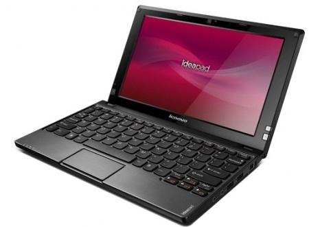 Lenovo IdeaPad S10-3
Lenovo IdeaPad S10-3 основан на чипе Atom N455. В общем-то, это самый заурядный нетбук из разряда недорогих. Это означает всего 1 Гбайт оперативной памяти, жесткий диск на 160 Гбайт, но Bluetooth-адаптер, в дополнение к Wi-Fi, присутствует. Диагональ его экрана составляет вполне «нетбучные» 10,6". Разрешение тоже стандартное — 1024х600. Вес не самый малый для компьютеров такого класса — 1,2 кг, зато производитель обещает до 9 часов автономной работы благодаря емкому аккумулятору на 6 ячеек.
Стоит IdeaPad S10-3 порядка 13 тысяч. Помимо всего прочего, он поставляется вместе с операционной системой Windows XP, что неплохо для такой цены. Дизайн у нетбука заурядный — черный глянцевый корпус без особых изгибов, вполне в стиле Lenovo. Клавиатура не хуже и не лучше, чем у аналогов.

Lenovo IdeaPad S10-3
Lenovo IdeaPad S10-3 основан на чипе Atom N455. В общем-то, это самый заурядный нетбук из разряда недорогих. Это означает всего 1 Гбайт оперативной памяти, жесткий диск на 160 Гбайт, но Bluetooth-адаптер, в дополнение к Wi-Fi, присутствует. Диагональ его экрана составляет вполне «нетбучные» 10,6". Разрешение тоже стандартное — 1024х600. Вес не самый малый для компьютеров такого класса — 1,2 кг, зато производитель обещает до 9 часов автономной работы благодаря емкому аккумулятору на 6 ячеек.
Стоит IdeaPad S10-3 порядка 13 тысяч. Помимо всего прочего, он поставляется вместе с операционной системой Windows XP, что неплохо для такой цены. Дизайн у нетбука заурядный — черный глянцевый корпус без особых изгибов, вполне в стиле Lenovo. Клавиатура не хуже и не лучше, чем у аналогов.