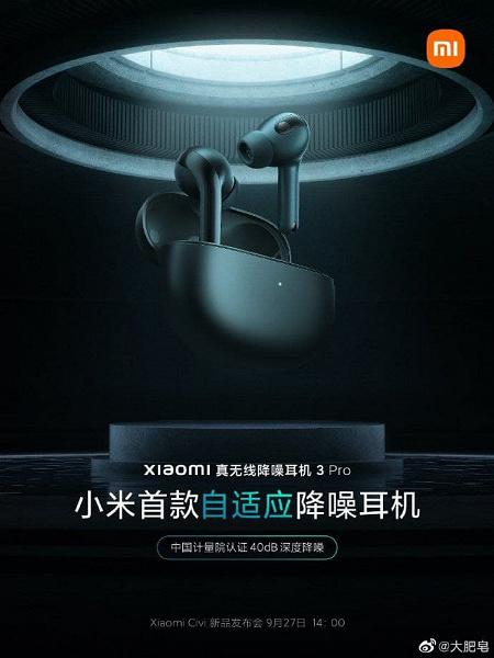 Xiaomi показала свои новые беспроводные наушники с адаптивным шумоподавлением