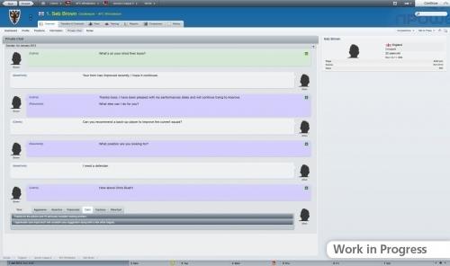 Вот так в Football Manager 2012 происходит общение