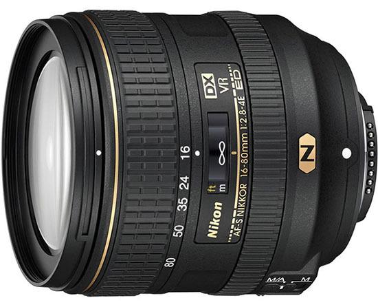 Объектив Nikkor 16–80mm f/2.8–4E ED VR