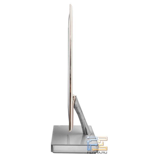 Бросив взгляд сбоку, отметим ультратонкую конструкцию дисплея