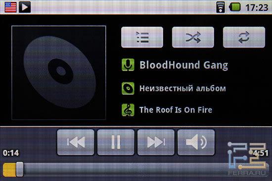 За музыку в Highscreen Alex отвечает штатный плеер из обычной поставки Android