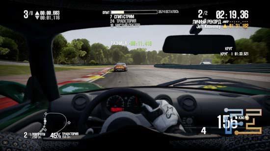 Опционально включив интерфейс в Shift 2 Unleashed, вы немного ухудшите обзор, зато ничто не ускользнет мимо внимания