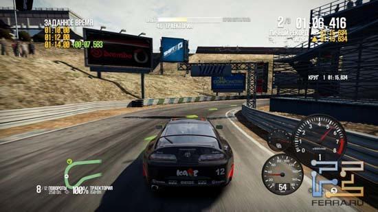 В Shift 2 Unleashed немало опасных поворотов, перед которыми лучше всего притормозить