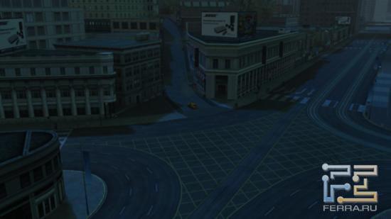 А вот так Driver: San Francisco выглядел бы без пешеходов, других автомобилей и освещения — совсем уж скучно и уныло