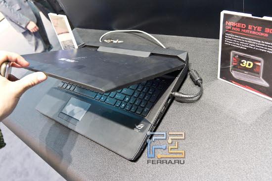 Оформление «безочкового» трехмерного ноутбука ASUS G53 SW 3D традиционно для игровой серии компании