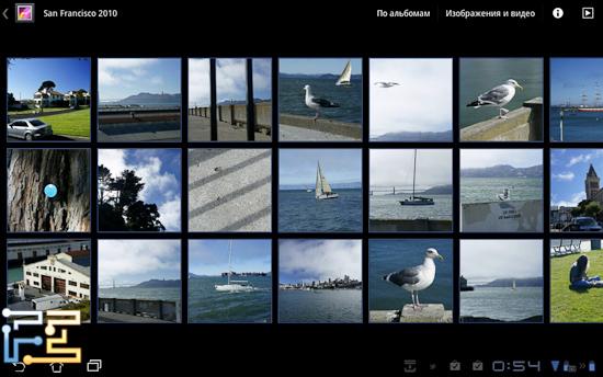Галерея с пользовательскими фотографиями. Автоматически синхронизируется с Picasa