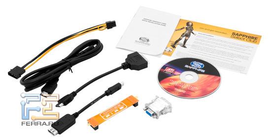 Комплектация видеокарты Sapphire Radeon HD 6950 FleX