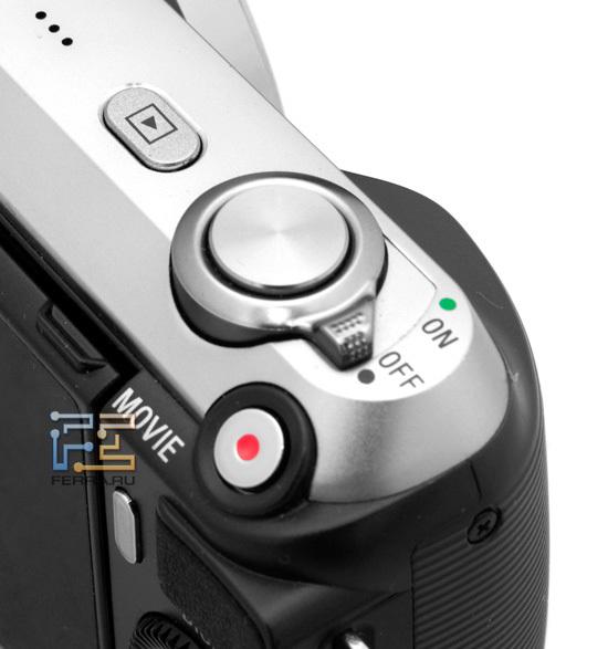 Sony NEX-C3: вид на ручку сверху
