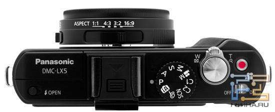 Верхняя сторона корпуса Panasonic Lumix LX5