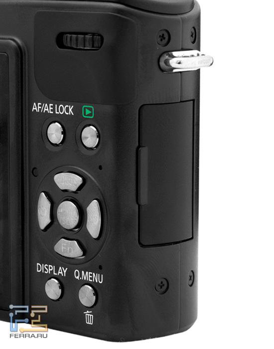 Основные элементы управления на задней панели Panasonic Lumix LX5