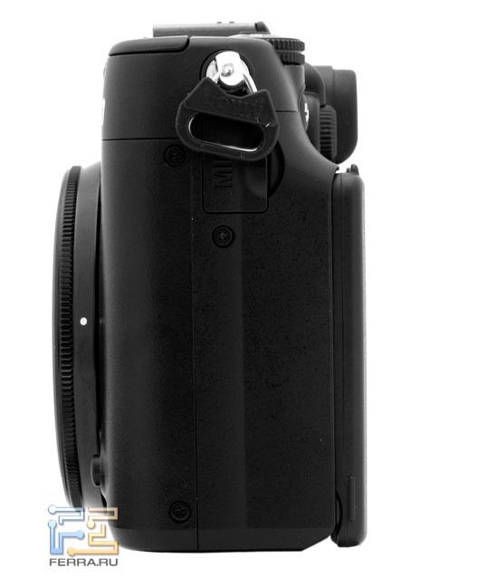 Левая боковая грань корпуса Nikon Coolpix P7100