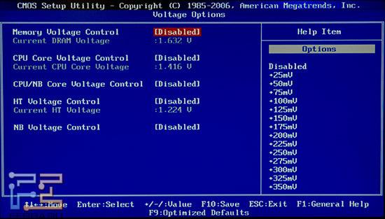 Установки напряжений