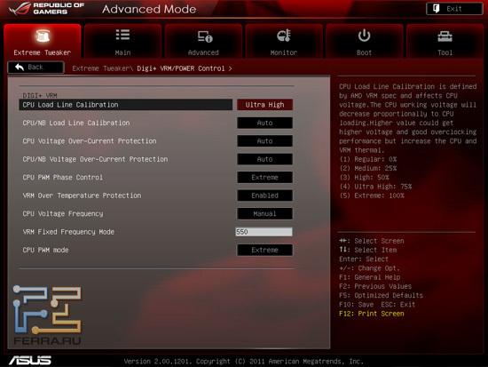 Extreme Tweaker в UEFI BIOS на материнской плате ASUS Crosshair V Formula