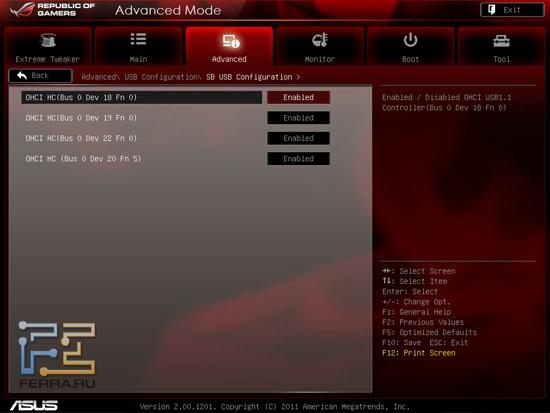 Advanced в UEFI BIOS на материнской плате ASUS Crosshair V Formula