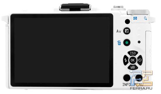 Pentax Q, вид сзади