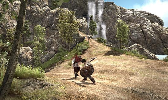 Если присмотреться, то будет видно, что в руках у нашего героя явно не меч