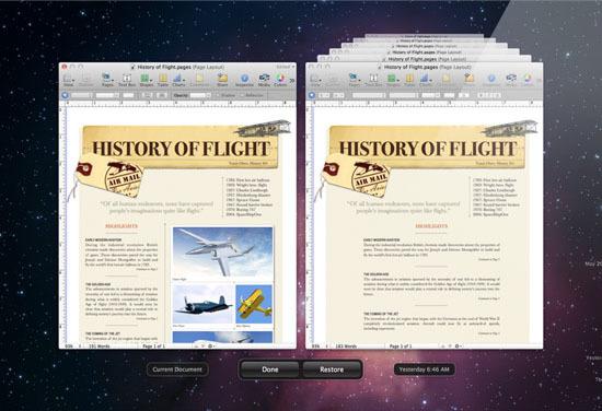 «Автосохранении» и «Версии» в Mac OS X Lion
