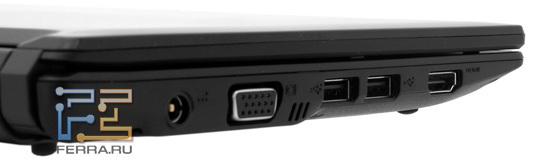 Acer Aspire One 522. Вид слева