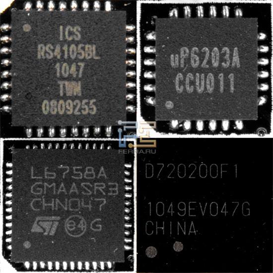 Чипы на материнской плате Foxconn Rattler