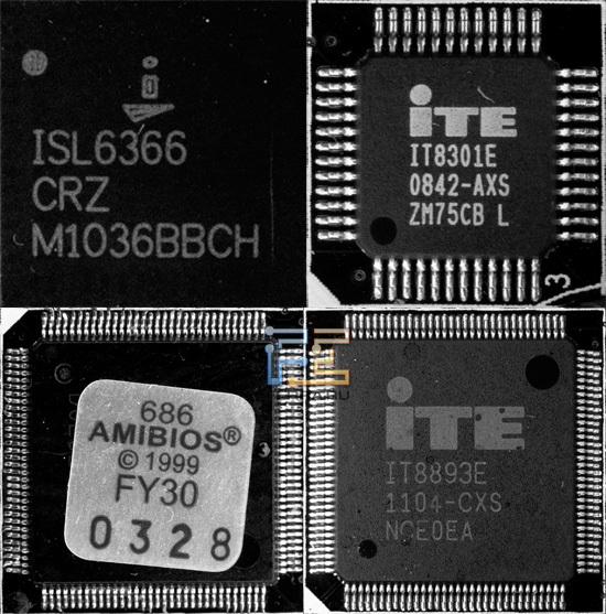 Чипы на материнской плате Foxconn Rattler