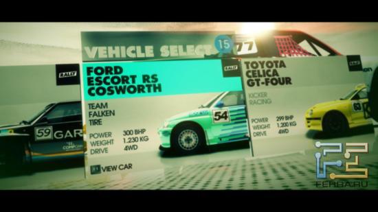 В DiRT 3 все автомобили снабжены краткими техническими характеристиками