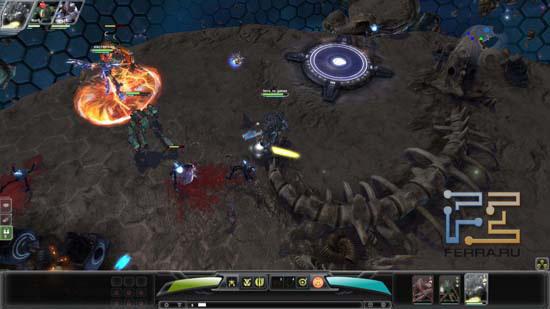 Из огня да в полымя — выпрыгнув из телепорта, герои Darkspore тут же были атакованы неприятелем