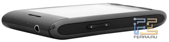 LG Optimus – расположение регулятора громкости и аудиоразъема