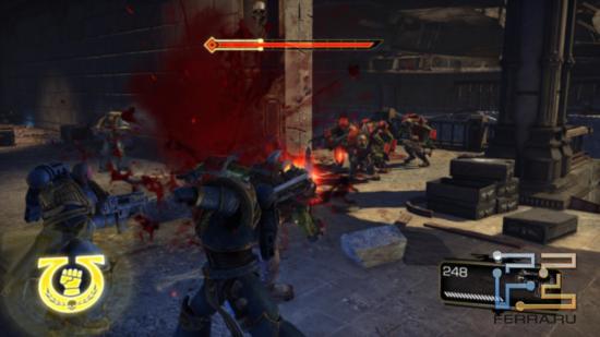 Форменное безумие? Да нет, вполне обычное для Warhammer 40.000: Space Marine сражение