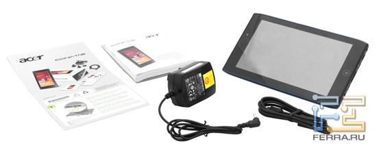 Комплект поставки Acer Iconia Tab A100