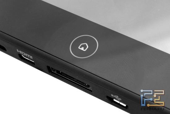 Кнопка «Домой» на лицевой панели Acer Iconia Tab A100