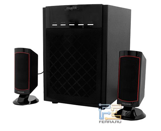 Внешний вид активной 2.1 акустики Microlab X13