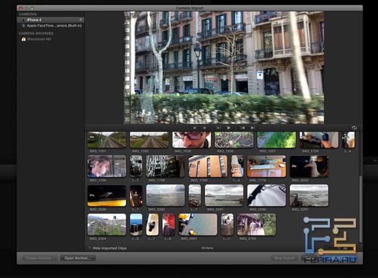 Final Cut Pro X — импорт видеофайлов с iPhone